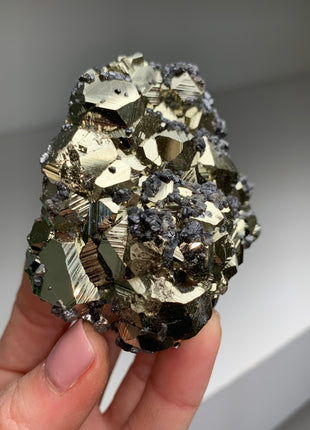 Lustrous Pyrite with Sphalerite ! From Huanzala, Peru