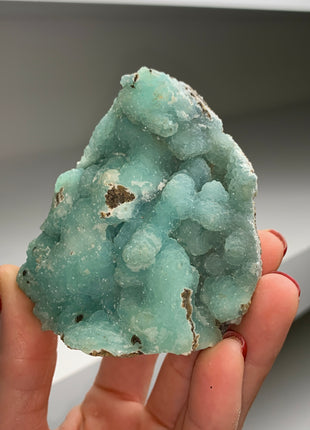 Blue Hemimorphite from M’Fouadi mine, Congo # PM093