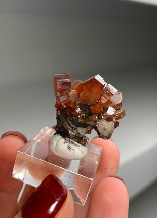 Red Vanadinite with Big Crystals