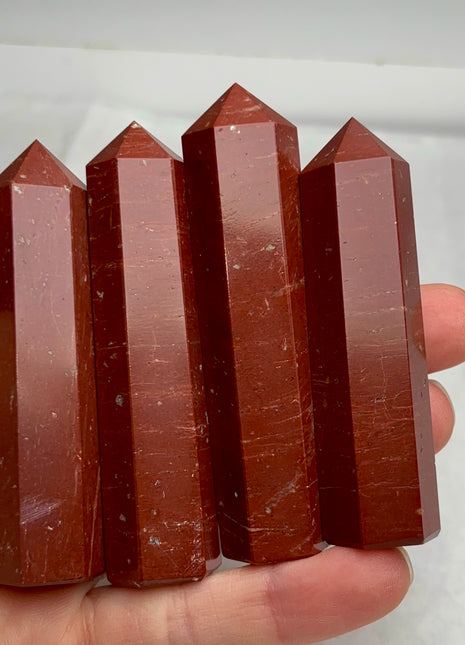 4 Piece Lot !  Bright Red Jasper Towers