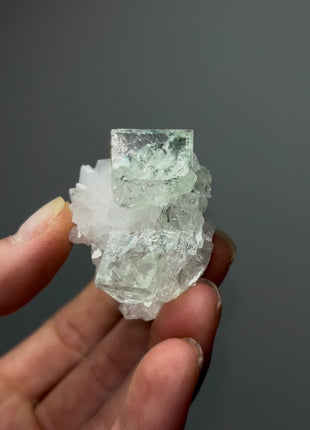 Gem 💎 Green Fluorite with Quartz Quartz Collection # 620