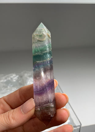 6 Pieces ! High Grade Gemmy Rainbow Fluorite DT Points