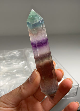 6 Pieces ! High Grade Gemmy Rainbow Fluorite DT Points