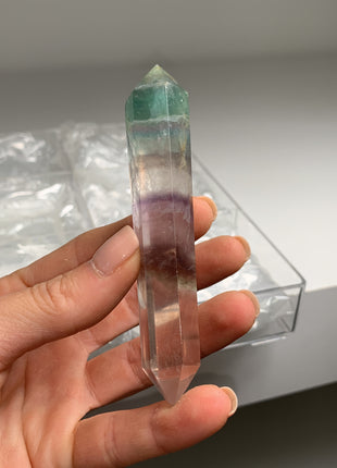 6 Pieces ! High Grade Gemmy Rainbow Fluorite DT Points