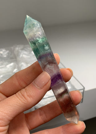 6 Pieces ! High Grade Gemmy Rainbow Fluorite DT Points