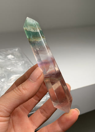 6 Pieces ! High Grade Gemmy Rainbow Fluorite DT Points