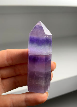 9 Pieces ! Blue Green Purple Fluorite Towers Lot