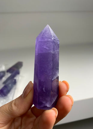 9 Pieces ! Blue Green Purple Fluorite Towers Lot