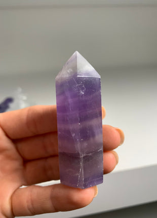 9 Pieces ! Blue Green Purple Fluorite Towers Lot