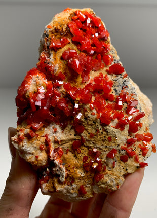 Bright Red Vanadinite Crystals - From Midelt Morocco