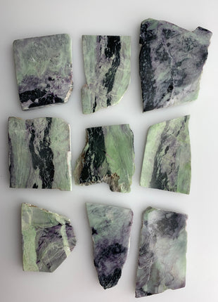 9 Pieces ! Colorful Kammererite Slabs - From India
