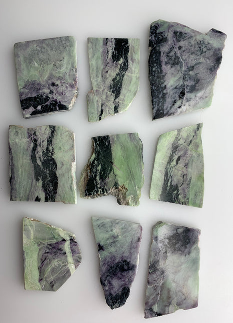 9 Pieces ! Colorful Kammererite Slabs - From India