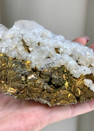 Snowy Calcite with Iridescent Pyrite - From Trepca Mine, Kosovo Special Price 💥