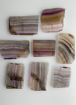 8 Pieces ! Colorful Rainbow Fluorite Slabs