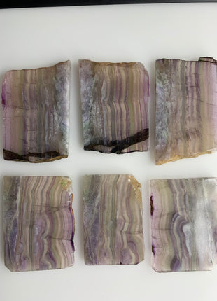 6 Pieces ! Rainbow Fluorite Slabs