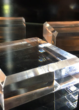 60 mm x 20 mm Acrylic Mineral Display Stands Lot of 10 Pieces
