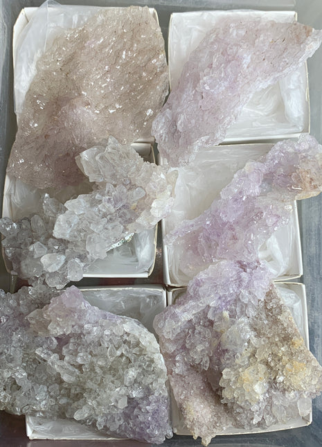 6 Pieces ! Amethyst Flowers Lot - From Irai, Rio Grande Du Sol, Brazil