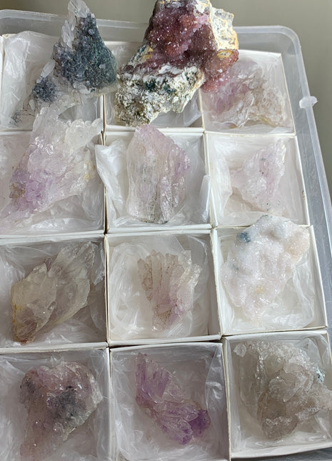 12 Pieces ! Amethyst Flowers Lot - From Irai, Rio Grande Du Sol, Brazil
