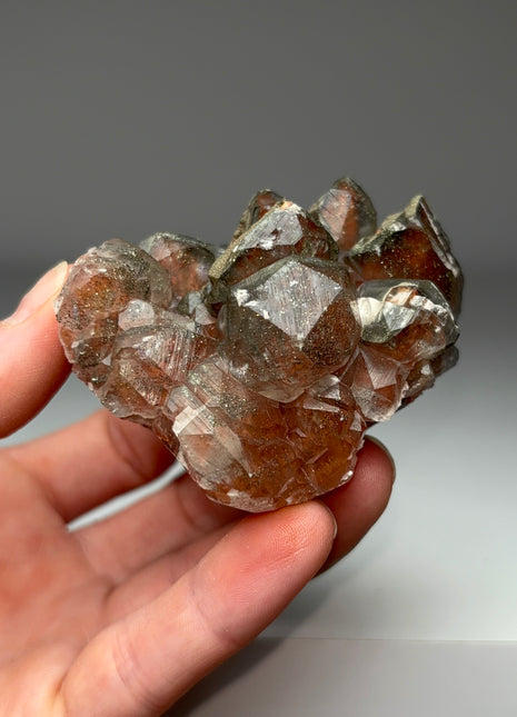 Red Calcite with Chalcopyrite