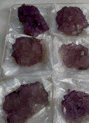 New find ! Pink and Purple Fluorite lot from Turkey, 6 Pieces !