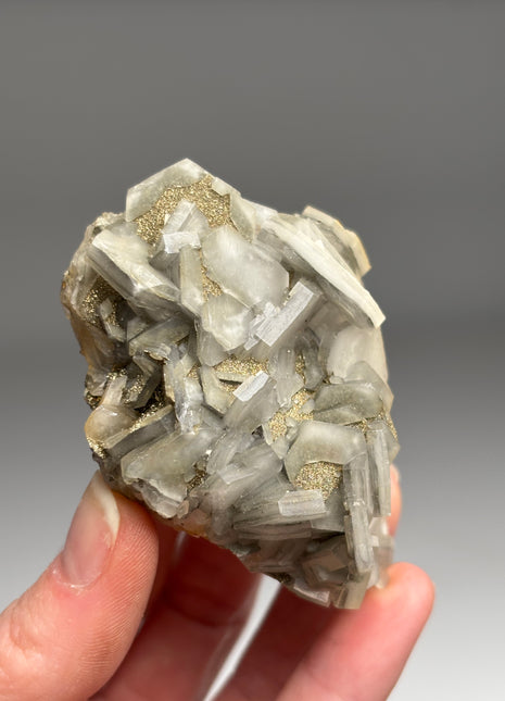 Wow ! Hexagonal Calcite with Pyrite DW041