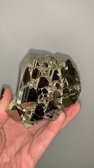 Elestial Pyrite Crystals- 550 Grams ! From Huanzala, Peru