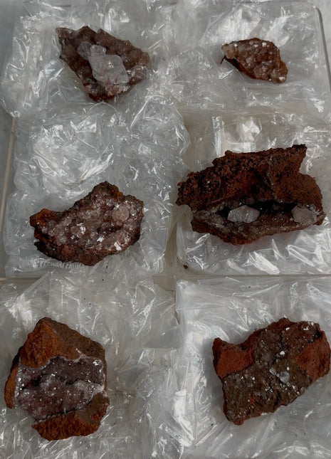 6 Pieces ! Diamond Calcite Specimens Lot