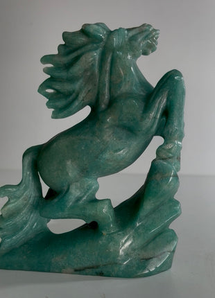 Green Amazonite Horse Sculpture