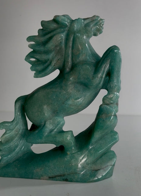 Green Amazonite Horse Sculpture