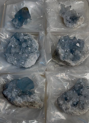 6 Pieces ! Blue Celestite Lot from Madagascar