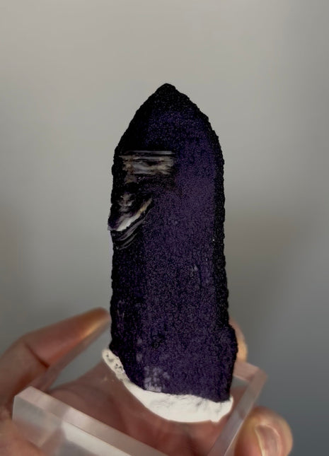 New ! Purple Fluorite Coated Quartz with Barite