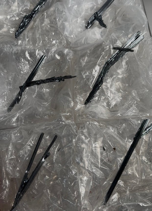 6 Pieces ! Silvery Stibnite Specimens Lot