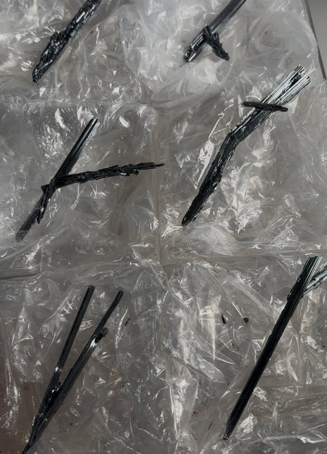 6 Pieces ! Silvery Stibnite Specimens Lot