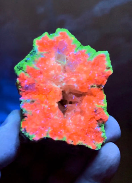 UV Watermelon Calcite Specimen from Argentina