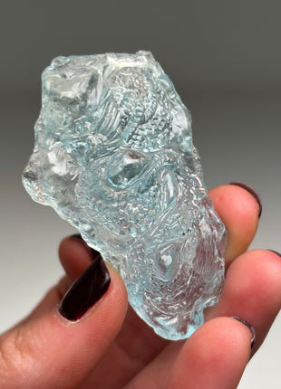 Blue Aquamarine Dragon Carving