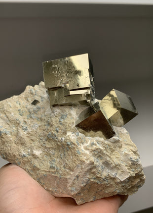 New ! Cubic Pyrite on Matrix from Navajun, Spain