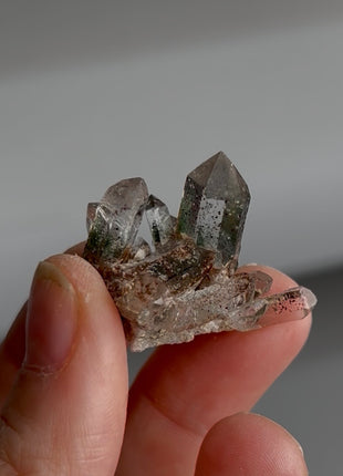 Unique ! Red Hematite and Green Chlorite Included Quartz 💚❤️