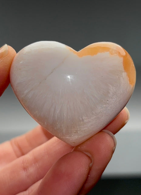 Wow ! Pink Stilbite with Scolecite Heart