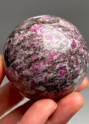 Rare ! Ruby with Biotite Quartz Sphere