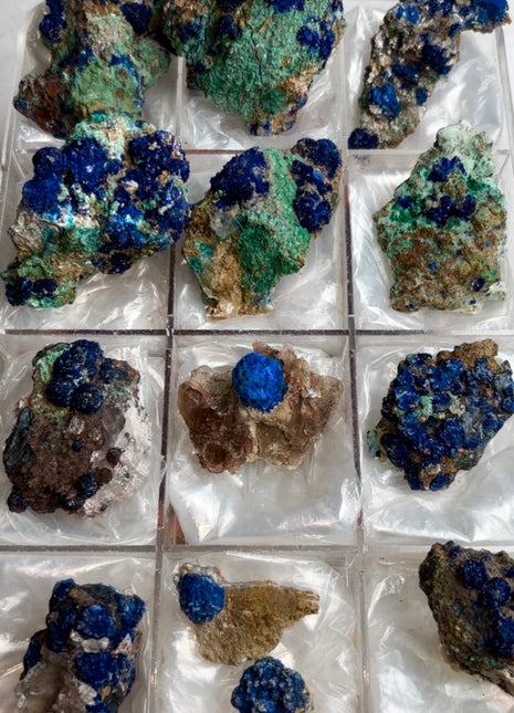 Rare Blueberry Azurite - 14 Piece Lot !