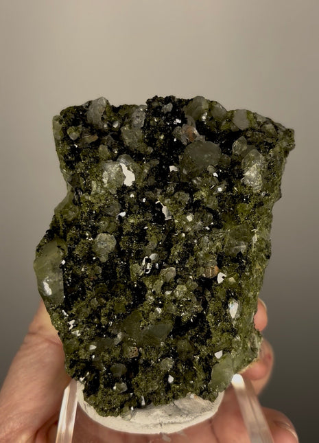 Forest Green Epidote with Quartz