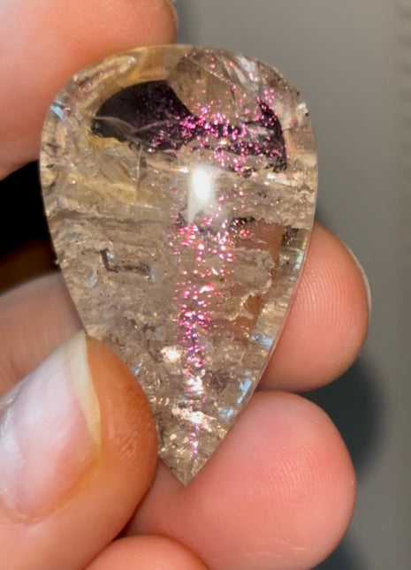 Firey Pink 💖 Gem Covellite in Quartz PM0865