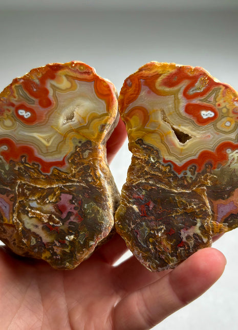 Lovely ! Sumatra Agate Pair