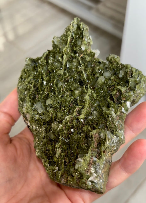 Very High Grade Forest Epidote with Quartz PM1250