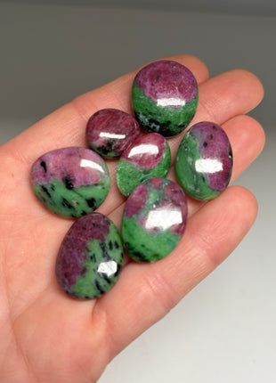 Very High Grade Ruby Zoisite Lot, 7 Pieces