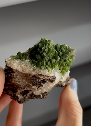 New ! Green Duftite with Calcite PM1658