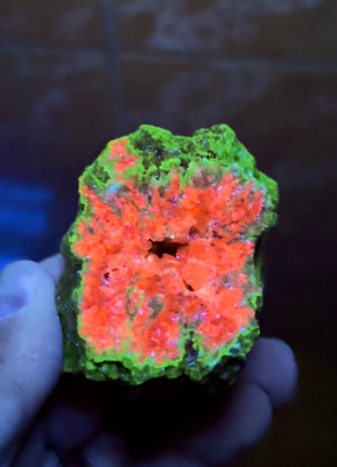 UV Watermelon Calcite Specimen from Argentina