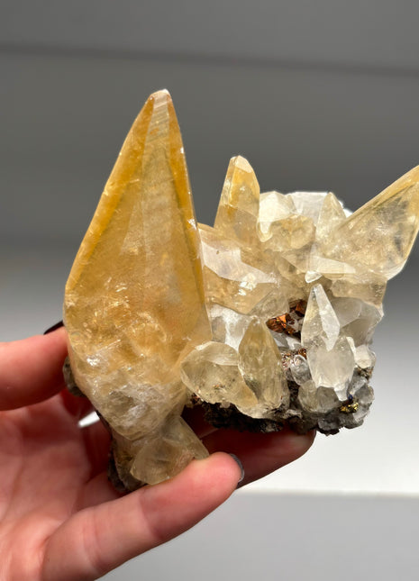 Phantom Calcite with Chalcopyrite from Sweetwater mine Collection  # 258 *