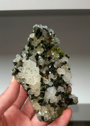 Forest Green Epidote with Quartz