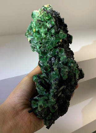 New find ! Fluorite w/ Black Tourmaline - From Erongo, Namibia